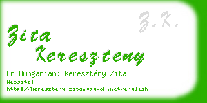 zita kereszteny business card