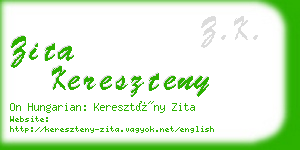 zita kereszteny business card